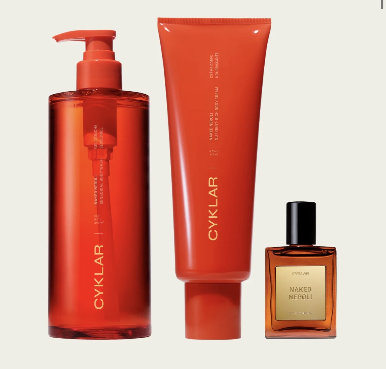 Cyklar Trio Body Set Shipping only - 1 bodywash, 1 body cream and 1 perfume oil