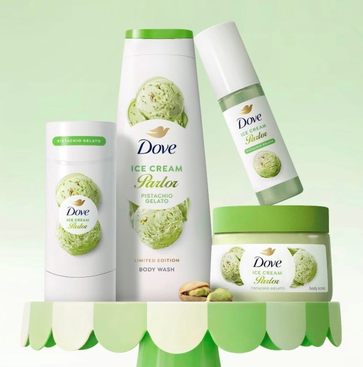 Pistachio Gelato Ice Cream Parlour by Dove