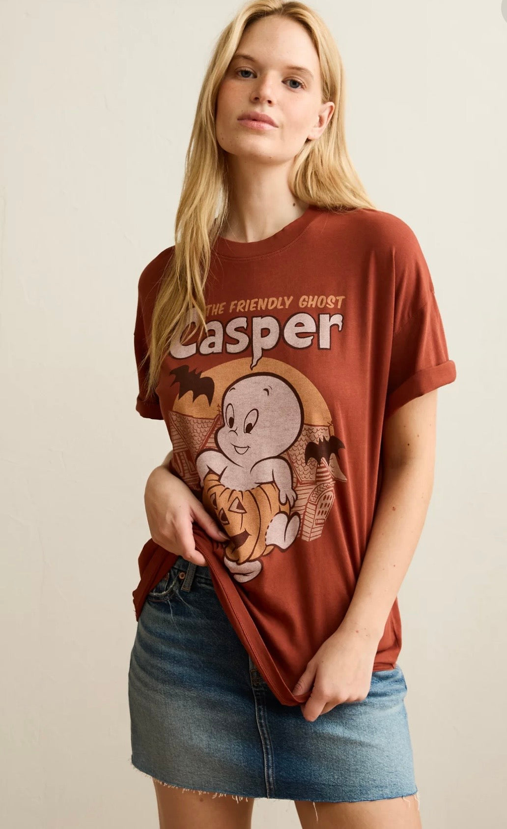 Oversized Casper Halloween Graphic T-Shirt by American Eagle