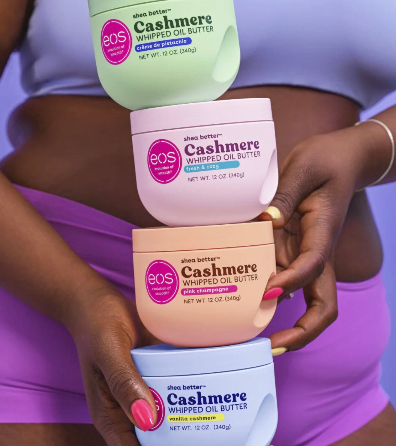 eos Shea Better Cashmere Whipped Oil Body Butter - Bundle of 4