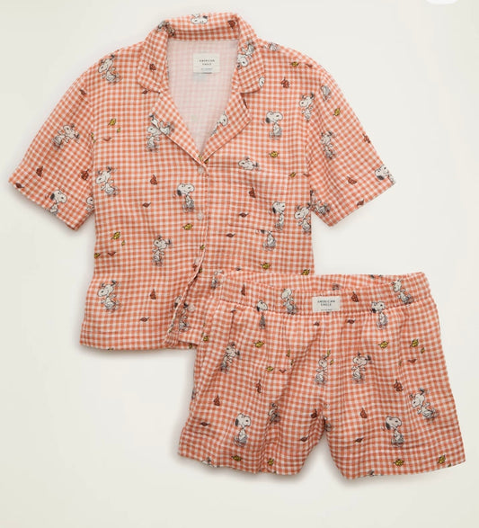 Snoopy Autumn Leaves American Eagle Pyjama Set