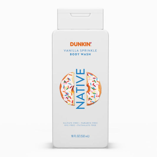 Dunkin Vanilla Sprinkle Body Wash by Native In Stock Now