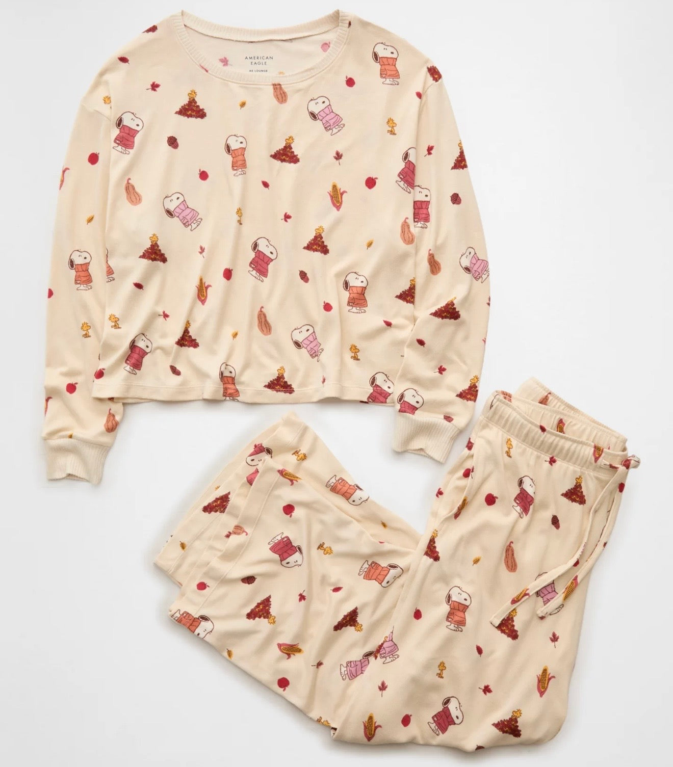 Snoopy Boo Autumn American Eagle Pyjama Set Long