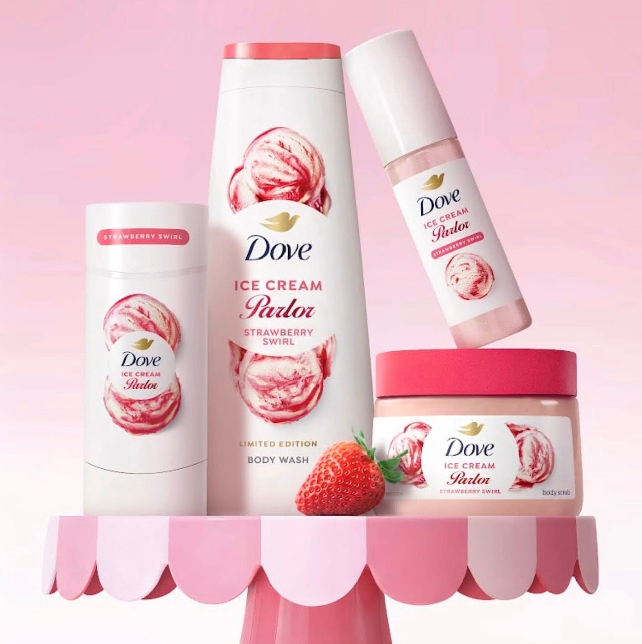 Strawberry Swirl Ice Cream Parlour by Dove