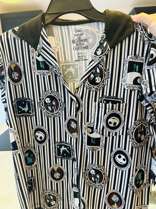 Nightmare Before Christmas Pj Short Set Size XS In Stock Now
