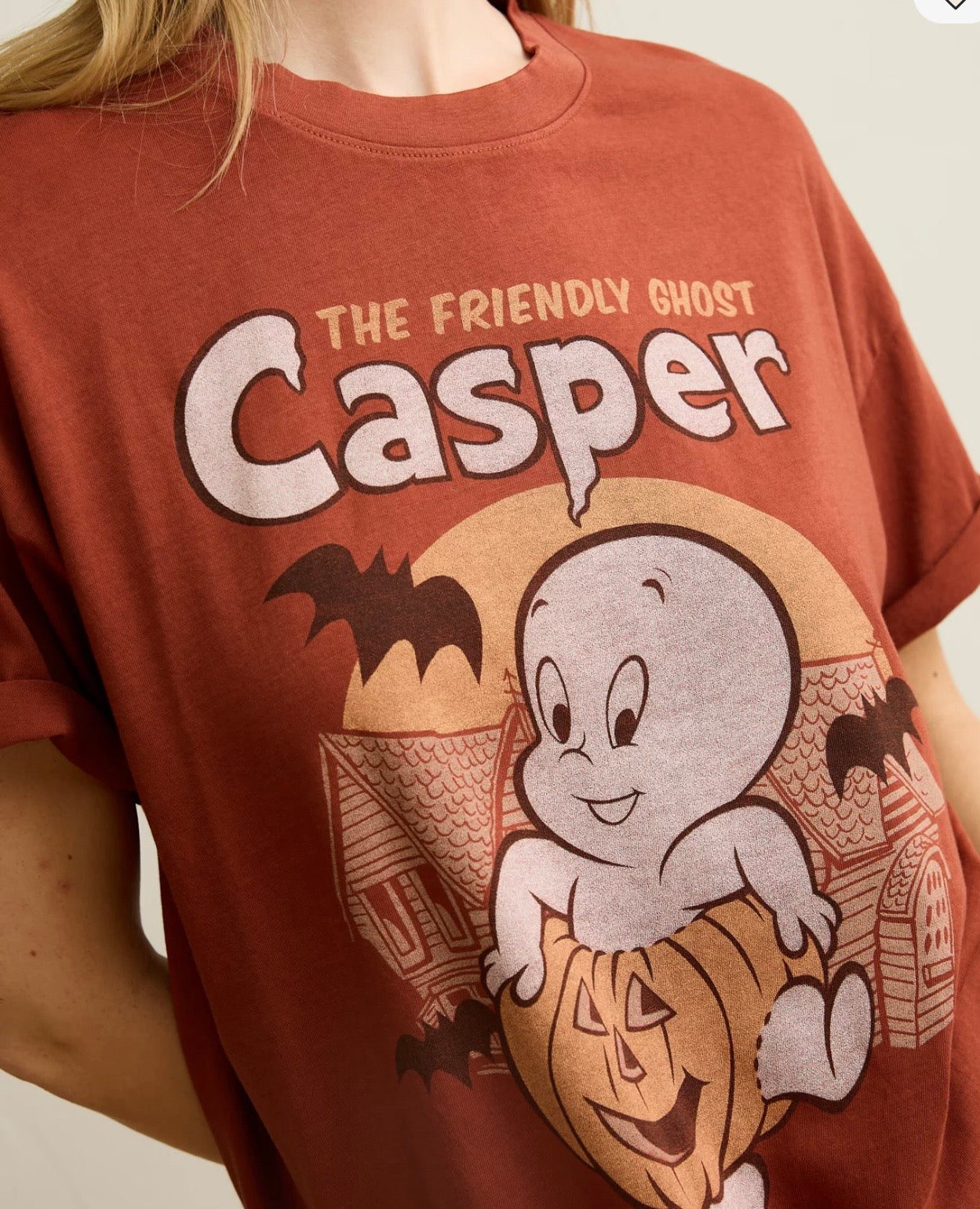 Oversized Casper Halloween Graphic T-Shirt by American Eagle