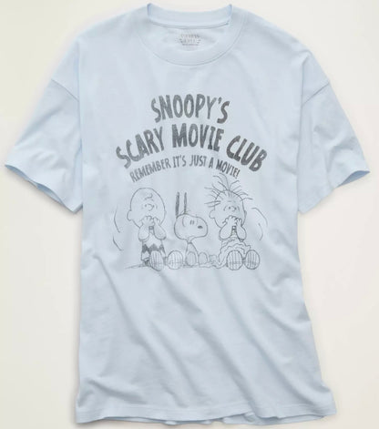 Oversized Peanuts Snoopy Halloween Graphic T-Shirt