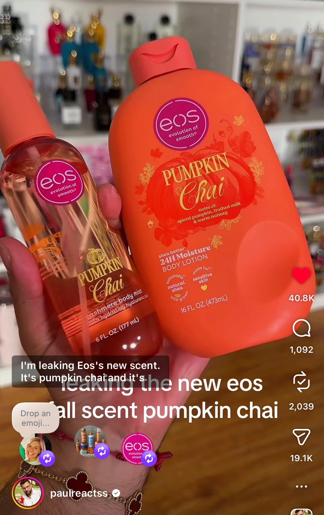 eos Shea Body Lotion Pumpkin Chai - PRE ORDER