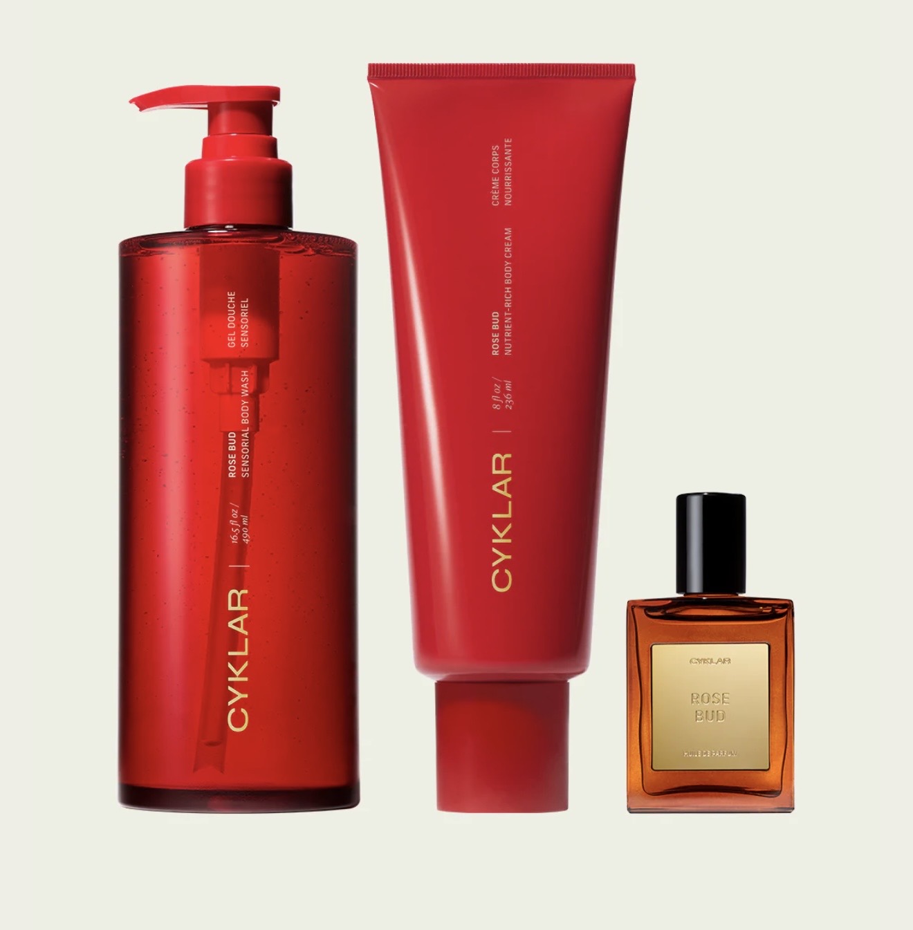 Cyklar Trio Body Set Shipping only - 1 bodywash, 1 body cream and 1 perfume oil