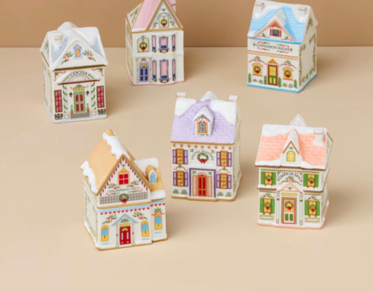 Lenox Spice Village 6 Piece Christmas Spice Jar Set