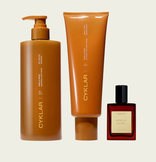 Cyklar Trio Body Set Shipping only - 1 bodywash, 1 body cream and 1 perfume oil