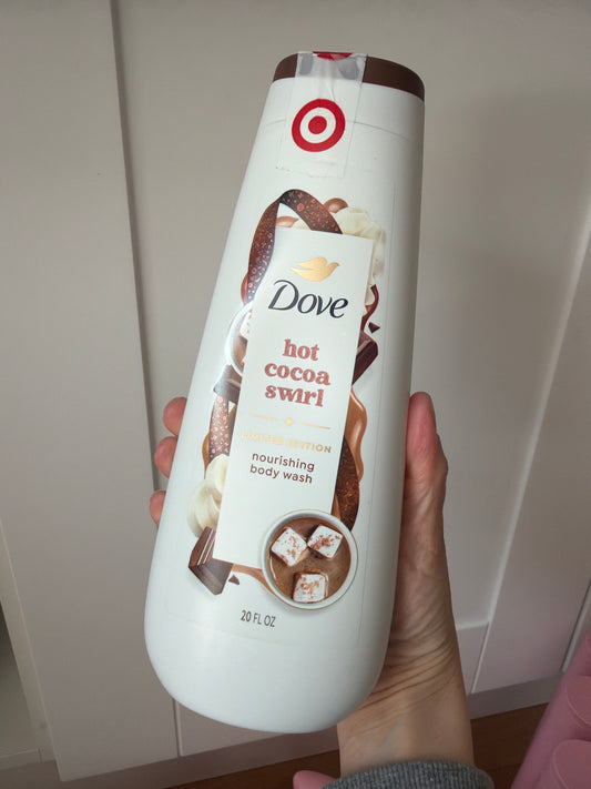 Hot Cocoa and Swirl Dove Body Wash In Stock Now In Stock Now