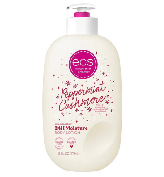 eos Shea Peppermint Cashmere Body Lotion - 16 fl oz *Packaging marked and some tape marks* In Stock Now
