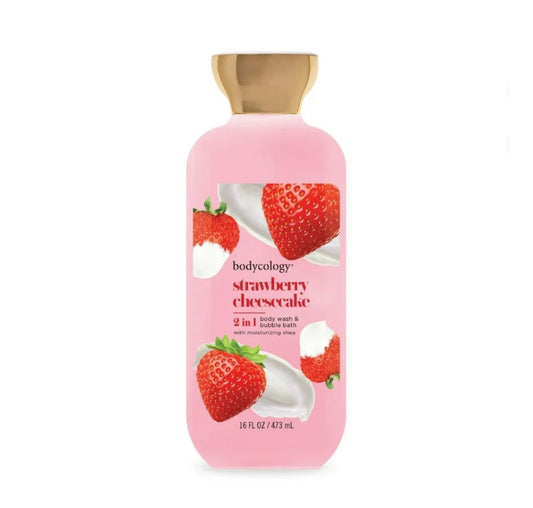 Bodycology Strawberry Cheesecake 2in1 Body Wash & Bubblebath In Stock Now