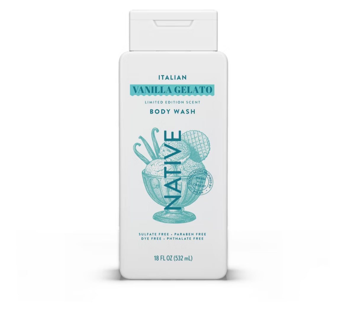 Vanilla Gelato Bodywash by Native In Stock Now